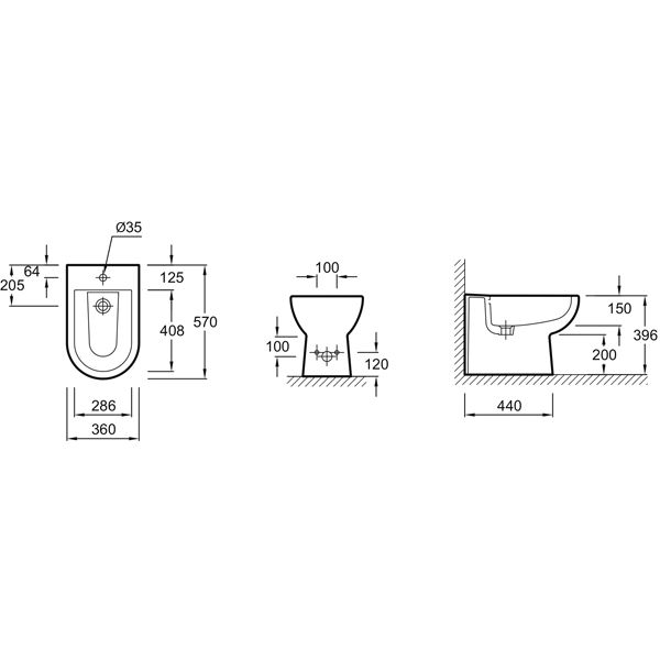 Биде Jacob Delafon Panache 