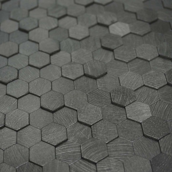 Декоративная панель EMERGO самоклеющая Hexagon 3D Чорный Home Inspire 