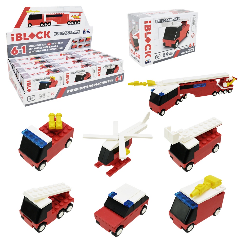 Игрушка-конструктор Iblock Kids hits JUNIOR Пожарная (в ассортименте) KH51/004