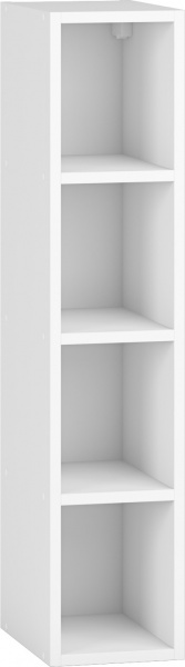 Шкаф верхний Грейд открытый 200x927x300 мм белый 