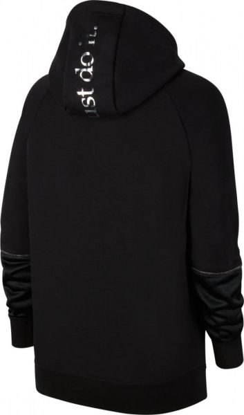 Джемпер Nike W NSW ICN CLSH HOODY FLC OS DC0652-010 р. XS чорний