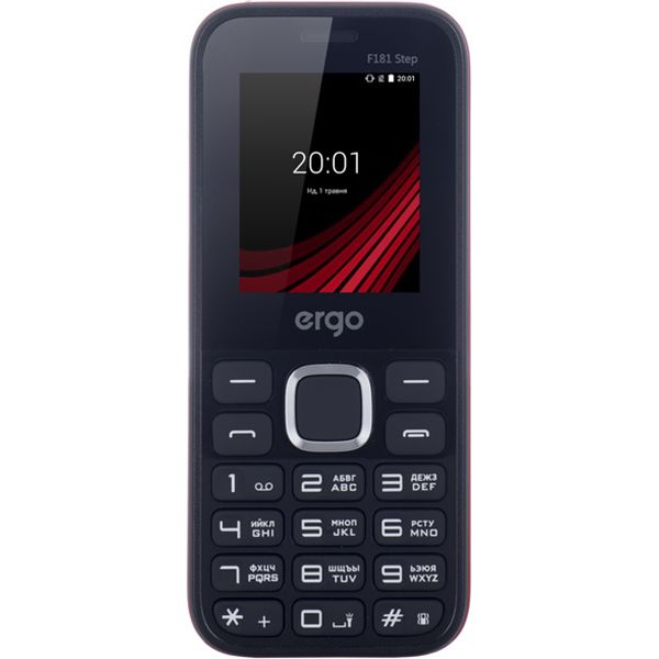 Телефон мобільний Ergo F181 Step Dual Sim red