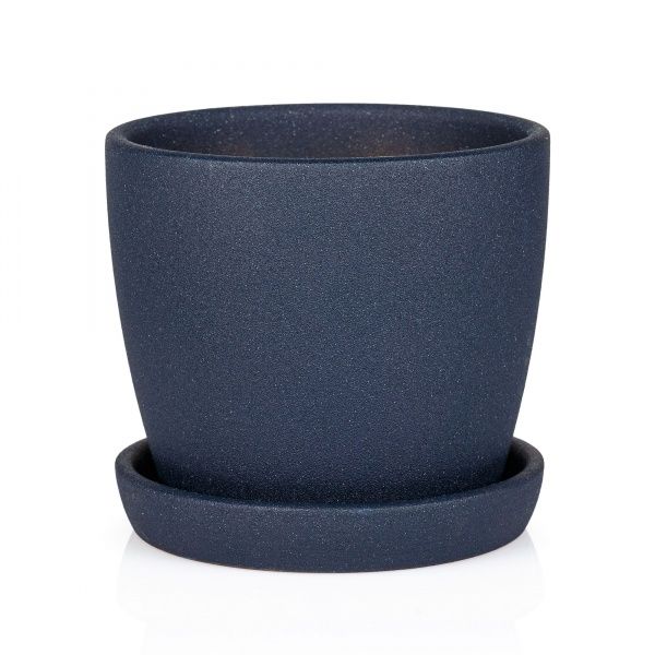 Горшок керамический Shynkar&KO Сонет жемчуг круглый 2 л синий 