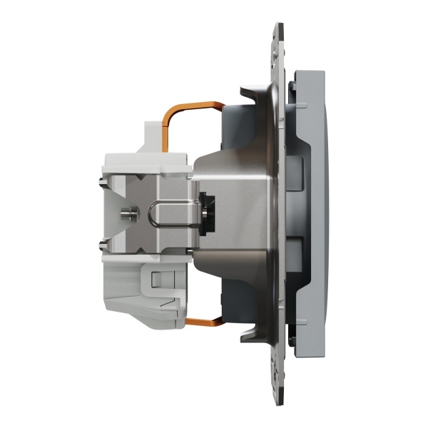 Розетка із заземленням Schneider Electric Asfora IP20 алюміній EPH2900162