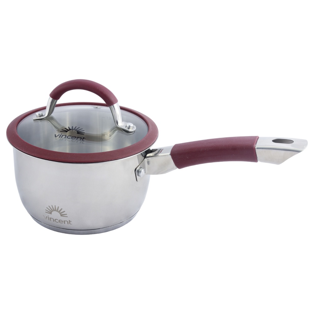 Ківш з кришкою Vincent 16 см 1,6 л VC-3187-16s