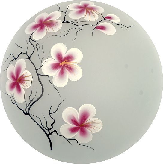 Світильник стельовий Укрсвітло НПБ 01-60 (37078) Сакура 1x60 Вт E27 рожевий 