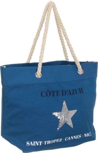 Сумка пляжная Luna Cote 54х36х15 см синий