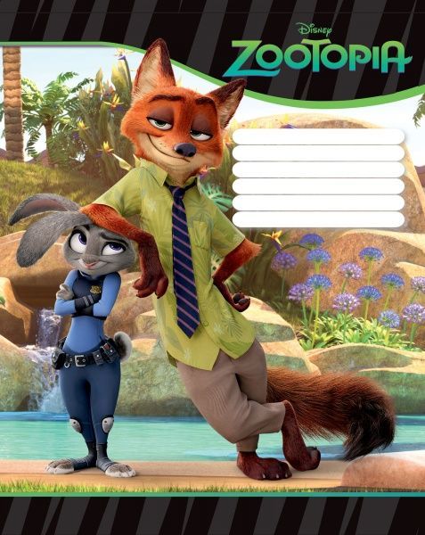 Зошит шкільний Зоотрополіс 18 аркушів у клітинку Міцар+