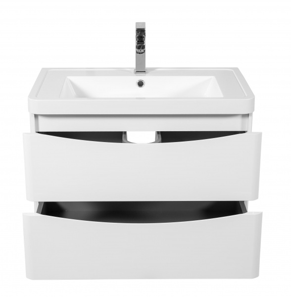 Тумба подвесная Aqua Rodos Vista белый глянец с умывальником Ваr 75 см