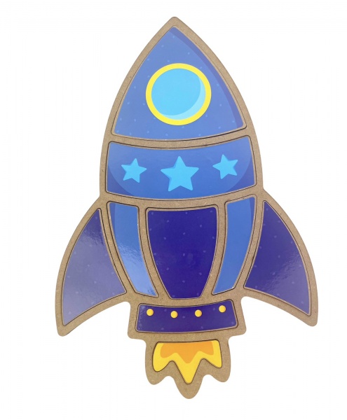 Пазл-мозаїка Apli Krapli Складанка Ракета СК-03