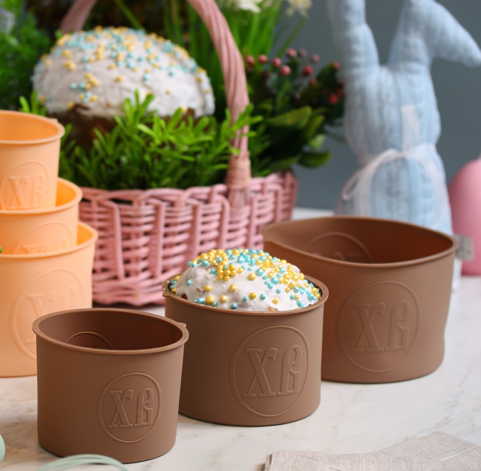 Набір форм для паски Smart Kitchen by Flamberg Peach&Brown 3 шт. коричневий