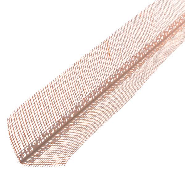 Уголок ПВХ перфорированный с сеткой 2,5 м 10х10 см