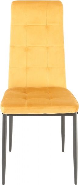 Стул обеденный GT Racer K-2010 velvet черно-серый/горчичный