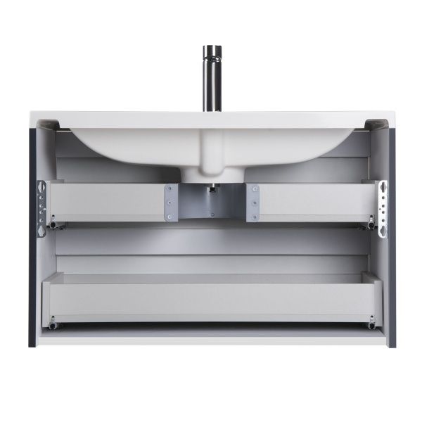 Тумба подвесная Мойдодыр Paula 80 с умывальником Cosmopolitan 80