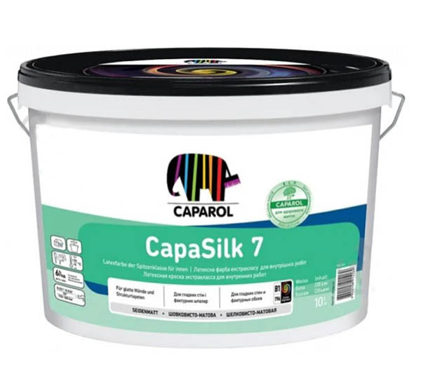 Краска латексная водоэмульсионная Caparol CapaSilk 7 E.L.F. В3 глубокий мат база под тонировку 9,4л 
