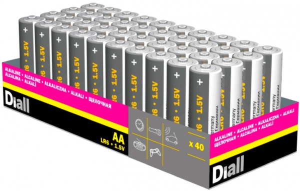 Батарейка DIALL AA (пальчиковые) 40 шт. (4106960354) 