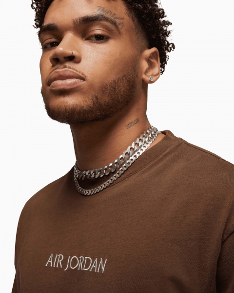 Футболка Nike M J AIR JDN WM TEE DV6465-270 р.S коричневый