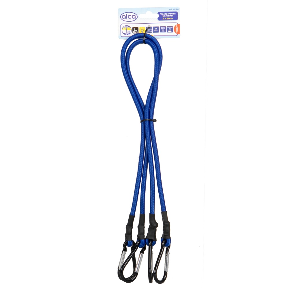 Ремінь для кріплення вантажу Alca 2x80 см еластичний синій