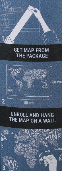 Скретч-карта Travel Map LETTERS World (англ)