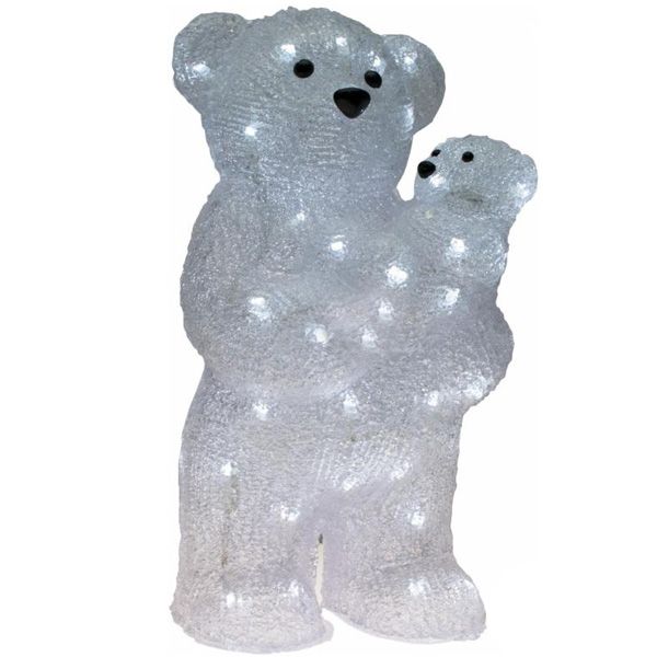 Светодиодная фигура литая Мишка с малышом 56 LED