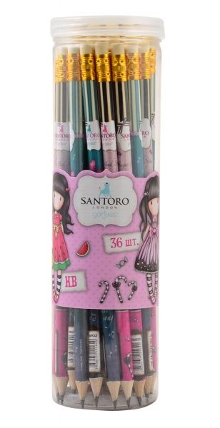 Олівець чорнографітний Santoro колір в асортименті 280522 YES