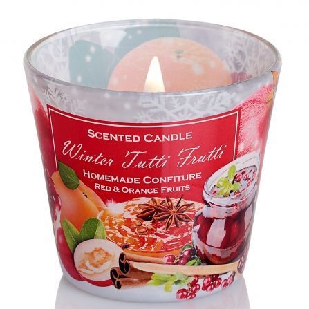 Свеча Зимняя тутти-фрутти (стекло 115 г) Bartek Candles