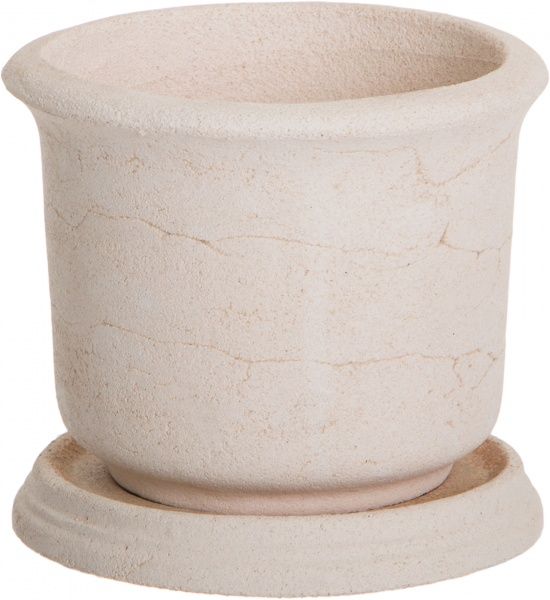 Горщик шамотний Циліндр №1 125 круглий 3,3л кремовий 