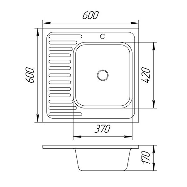 Мийка для кухні Family z6636L D 