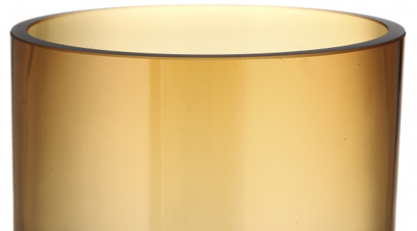 Ваза скляна Wrzesniak Glassworks Колба 15-3881A 25,5 см бурштиновий 