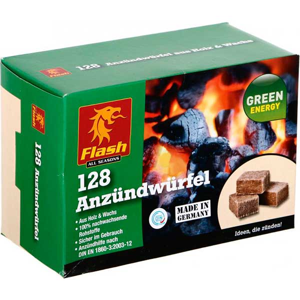 Підпалка для каміну та печі Flash Brown 128 шт.
