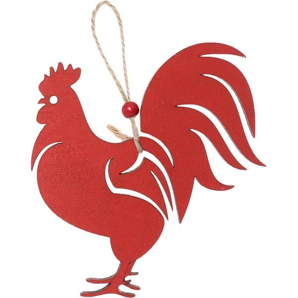 Украшение новогоднее Петух красный 7536