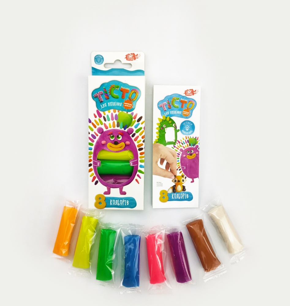 Набір тіста для ліплення ART Nota Bene 8 кольорів Їжак