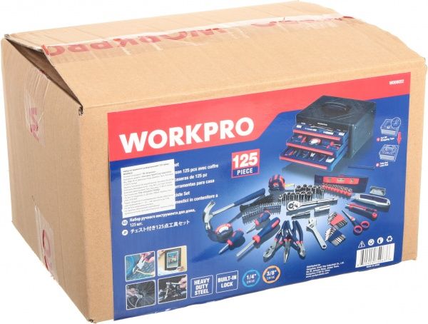 Набор ручного инструмента WORKPRO 125 шт. W009022
