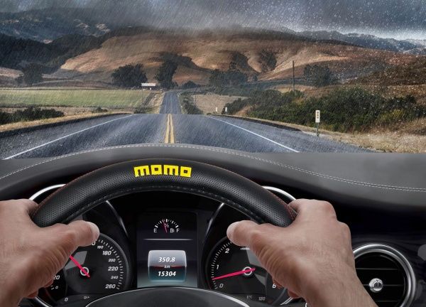Чехол на руль MOMO SWC011BR черный с красным