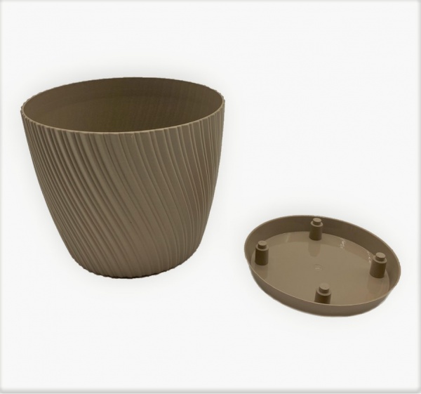 Горшок пластиковый Form Plastic Мика-15 круглый 1,75 л бежевый 