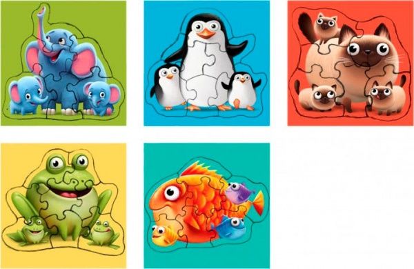 Іграшка-пазл Левеня 5 в 1 із малюком