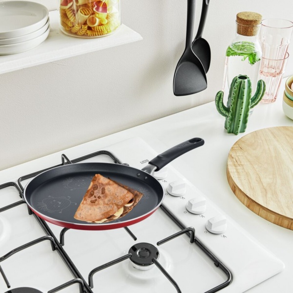 Сковорода для блинов c лопаткой FRUITS (клубника) 28 см B4391102 Tefal