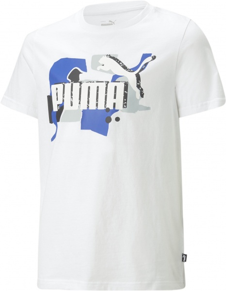Футболка Puma ESS+ STREET ART LOGO TEE B 67327402 р.110 белый