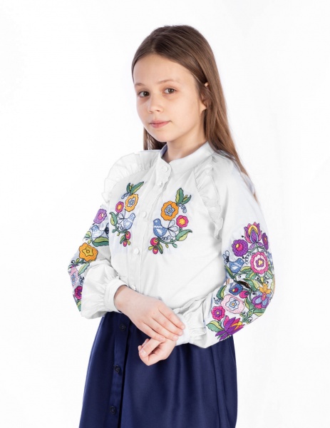 Вишиванка для дівчаток Едельвіка 49-23/00 р.110 білий 