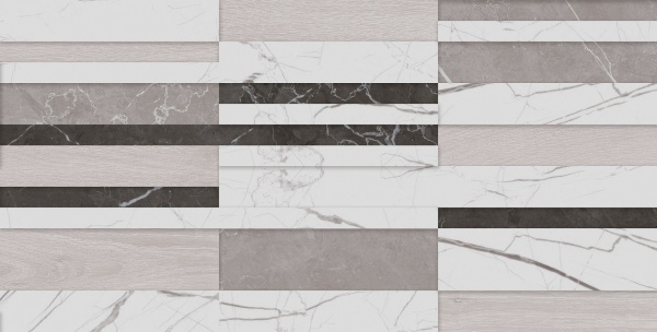 Плитка Allore Group Marmolino MIX W\DEC P NR Satin (54,4) 31x61x7 