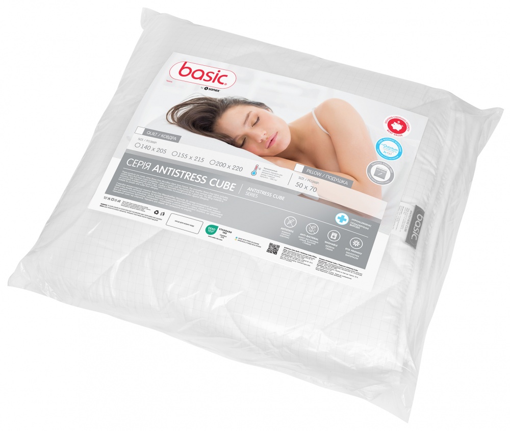 Ковдра демісезонна Basic Antistress Cube 140x205 см Sonex білий