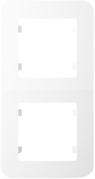 Рамка двомісна Makel Lillium Natural вертикальна білий