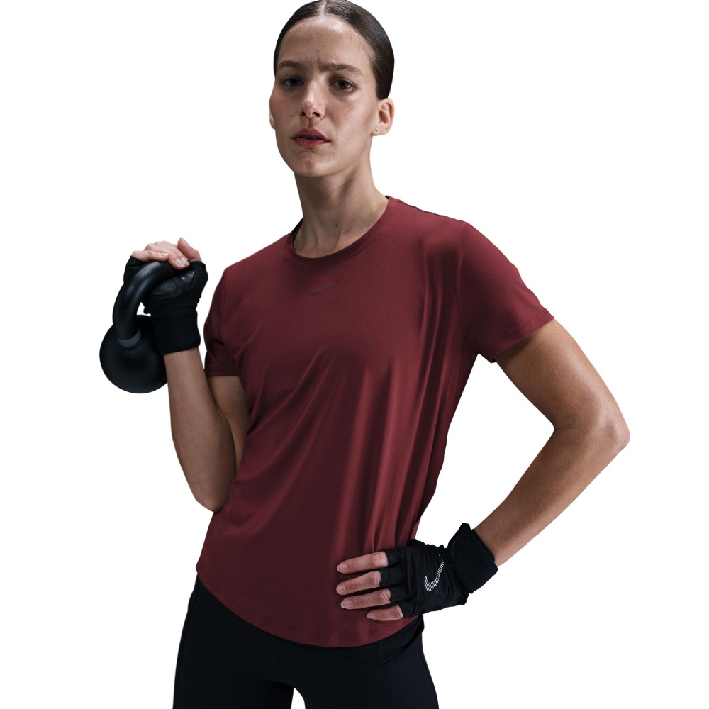 Футболка Nike W NK ONE CLASSIC DF SS TOP FN2798-619 р.L бордовый