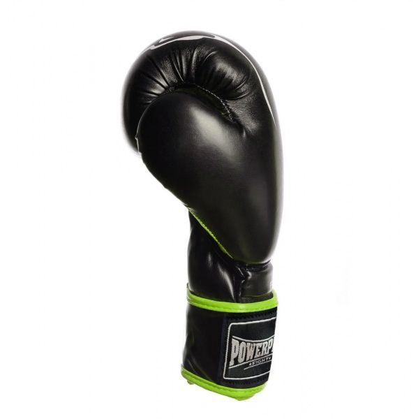 Боксерские перчатки PowerPlay р. 8 8oz 3018 черно-зеленый