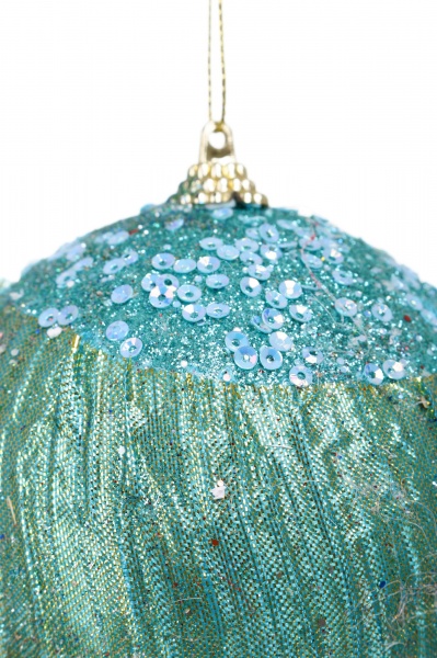 Куля новорічна SD019-42 d 100 мм бірюзовий