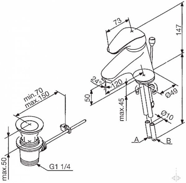 Смеситель для умывальника Damixa Space 108210000