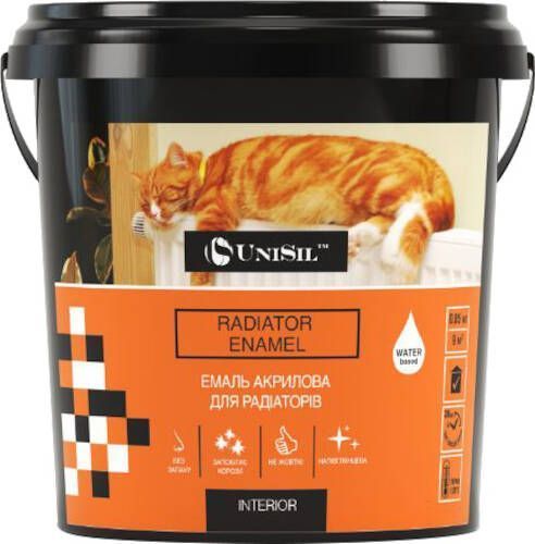 Акваемаль UniSil Radiator Enamel біла напівглянець 0,85кг