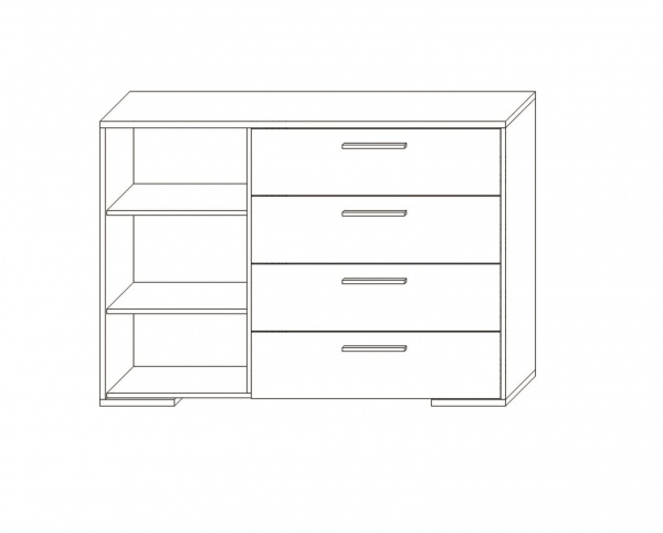 Комод SOKME 1Д/4Ш Франческа SOKME /дуб вотан 