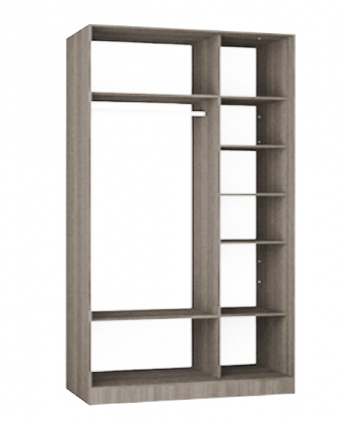 Шкаф-купе Стандарт-1 2Д MatroLuxe ДСП 1400x600x2400 мм ваниль двери / ДСП