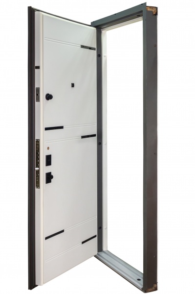 Двері вхідні Булат Термо Мегаполис 528 мусонне дерево / мусонне дерево світле 2050x850 мм ліві